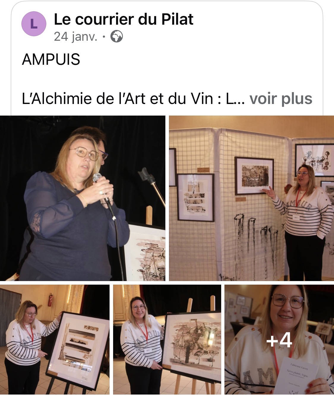Le courrier du pilat Janvier 2026 Exposition Alchimie de lart et du vin Ampuis Marché aux vins