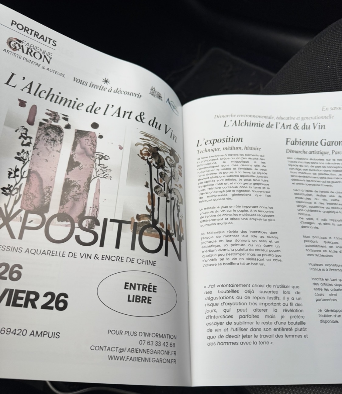 Parution dans le bulletin municipale Ampuis