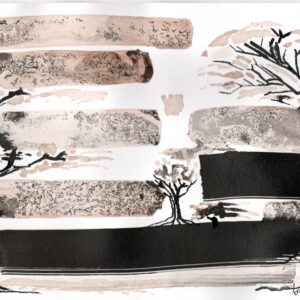 Serie 2026 Les Cents Or Aquarelle de vin et encre de chine cote rotie 2017