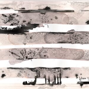 Serie 2026 Les Cents Or Aquarelle de vin et encre de chine cote rotie 2017