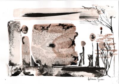 Serie 2026 Les Cents Or Aquarelle de vin et encre de chine cote rotie 2017